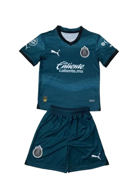 Kit Infantil Chivas Guadalajara Azul Celeste 2023/24 Unissex