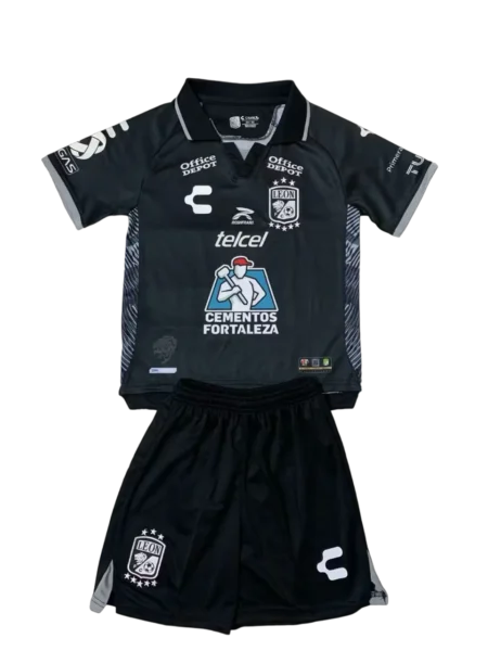 Kit Infantil Pachuca Preta Away Branca II 2023/24 Unissex