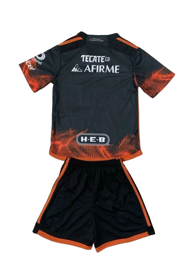 Kit Infantil Tigres UNL III Preta/Laranja 2023/24 Unissex Kit Infantil Tigres UNL III Preta/Laranja 2023/24 Unissex