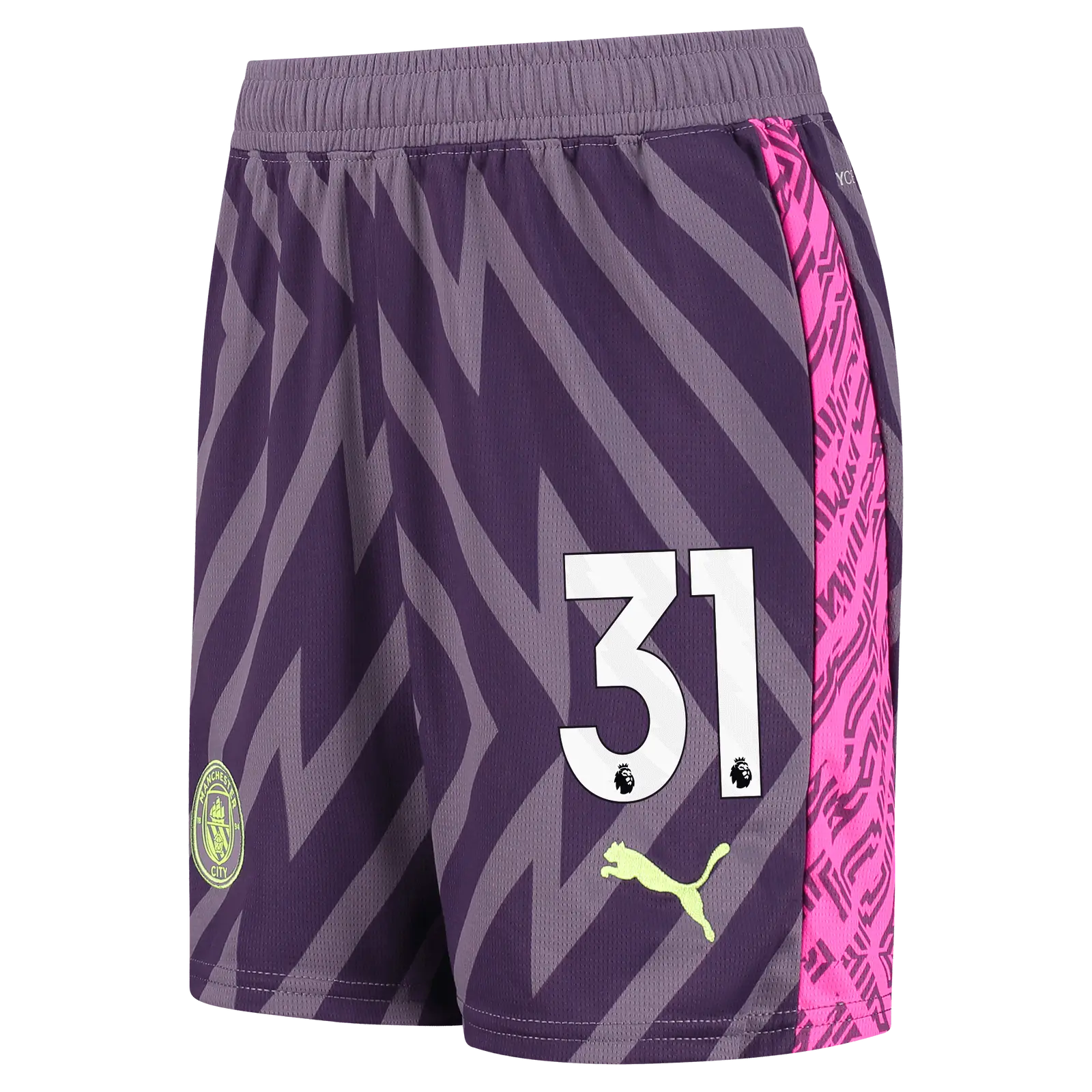 Kit Infantil Ederson #31 Manchester City Roxo 2023/24 Kit Infantil Ederson #31 Manchester City Roxo 2023/24