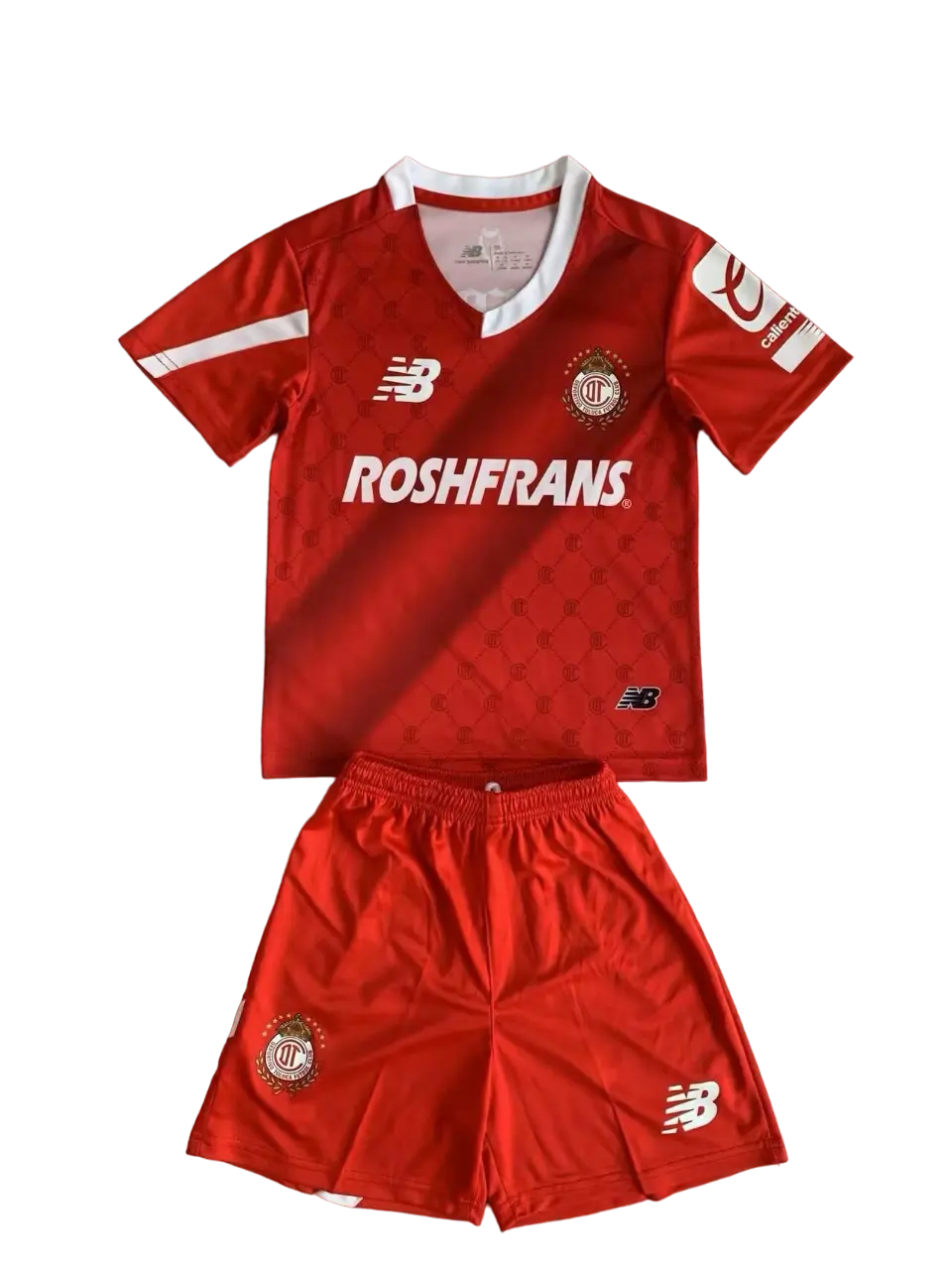 Kit Infantil Deportivo Toluca Home Vermelha 2023/24 Unissex Kit Infantil Deportivo Toluca Home Vermelha 2023/24 Unissex