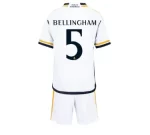 Kit Infantil Bellingham #5 Real Madrid I Branca 2023/24