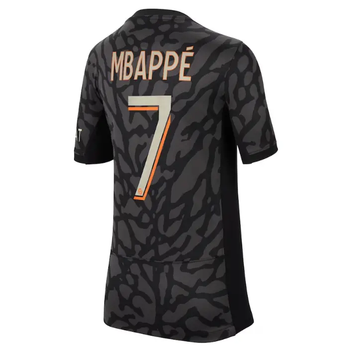Camisa Jordan PSG Preta III Third MBAPPÉ #7 2023/24 Masculina Camisa Jordan PSG Preta III Third MBAPPÉ #7 2023/24 Masculina