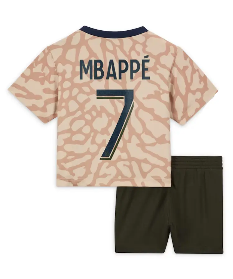 Kit Infantil PSG Jordan 4 MBAPPÉ #7 2023/24 Unissex Kit Infantil PSG Jordan 4 MBAPPÉ #7 2023/24 Unissex