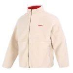 Casaco de Frio Nike Lã Reversível Preto/Bege Leap High Just do It