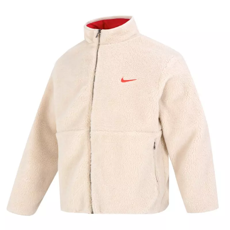 Casaco de Frio Nike Lã Reversível Preto/Bege Leap High Just do It Casaco de Frio Nike Lã Reversível Preto/Bege Leap High Just do It