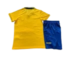 Kit Infantil Seleção do Brasil 1994 Amarela Unissex