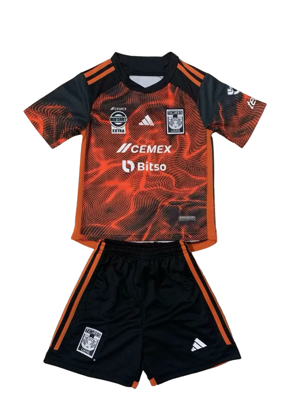 Kit Infantil Tigres UNL III Preta/Laranja 2023/24 Unissex Kit Infantil Tigres UNL III Preta/Laranja 2023/24 Unissex
