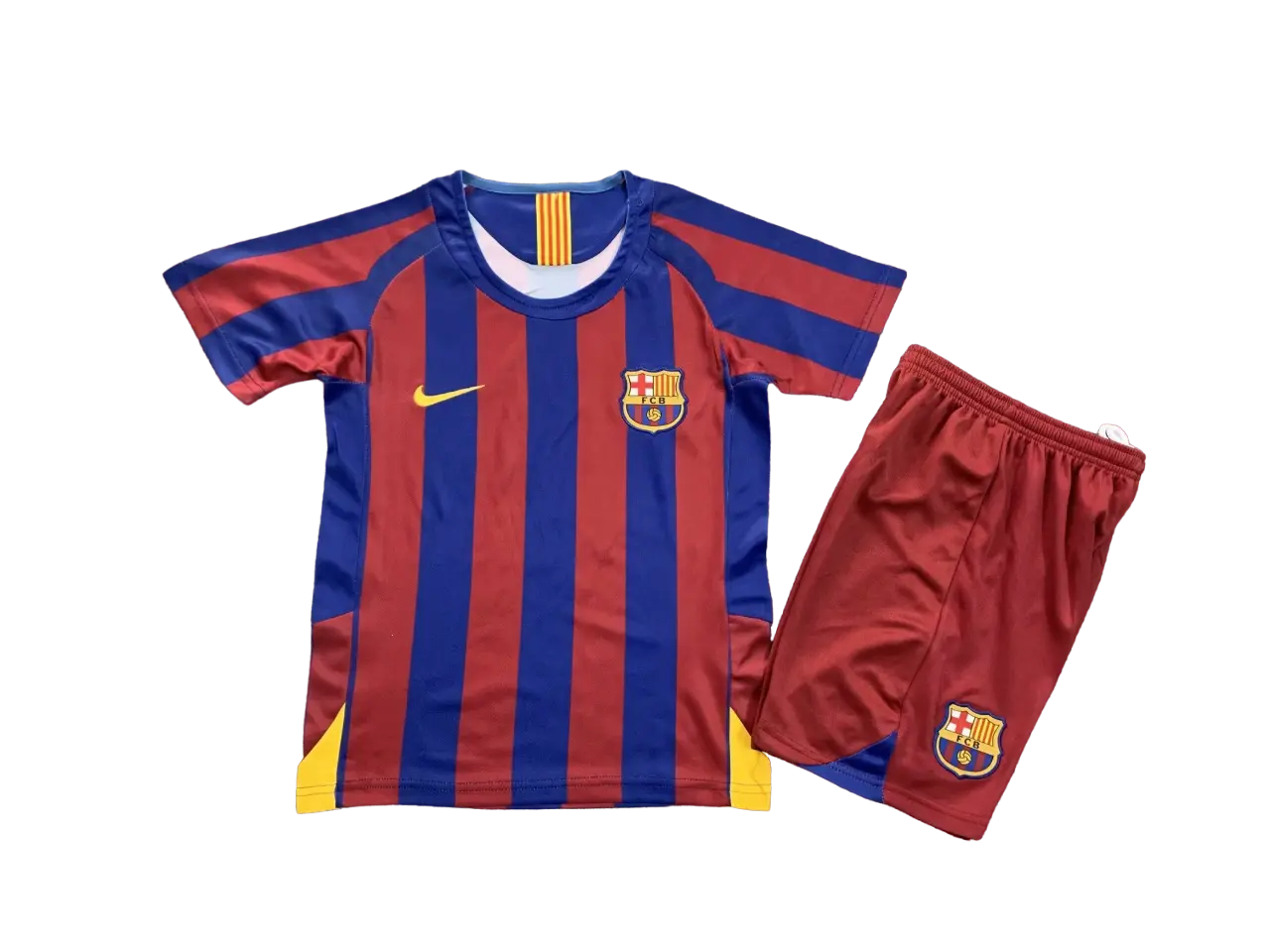 Kit Infantil Barcelona Home I Vermelha 2005/06 Unissex Kit Infantil Barcelona Home I Vermelha 2005/06 Unissex