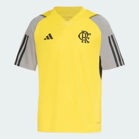 Camisa Flamengo Treino Amarela/Cinza 2024/25 Masculina