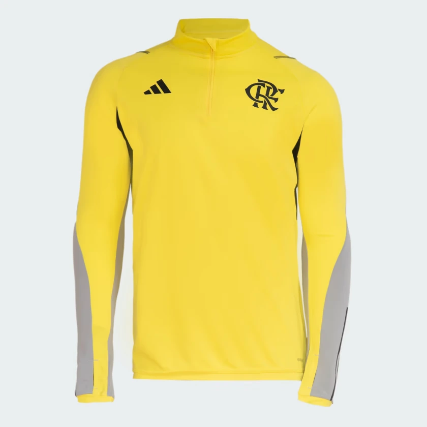 Moletom_Treino_Atleta_Flamengo_Amarelo_IP8223_01_laydown Jaqueta Moletom Flamengo Amarela Treino 2024/25 Masculina