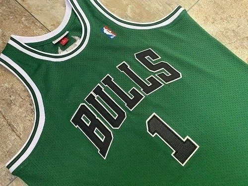 Regata NBA Mitchell & Ness Bulls 2008/09 Verde Rose #1 Regata NBA Mitchell & Ness Bulls 2008/09 Verde Rose #1