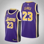 Regata NBA JORDAN Lakers City Roxa – James #23