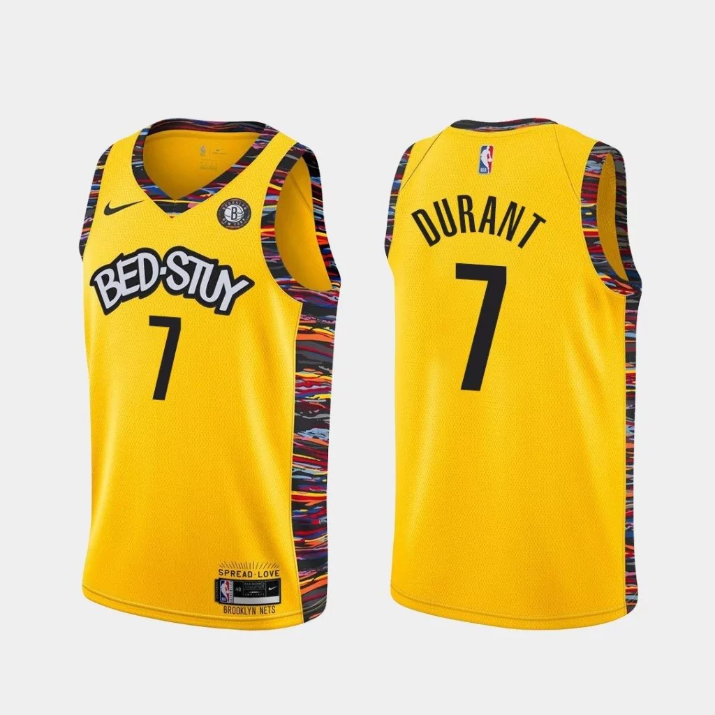Regata NBA Brooklyn Nets Bed-Stuy 20/21- Durant #7 Amarela Regata NBA Brooklyn Nets Bed-Stuy 20/21- Durant #7 Amarela