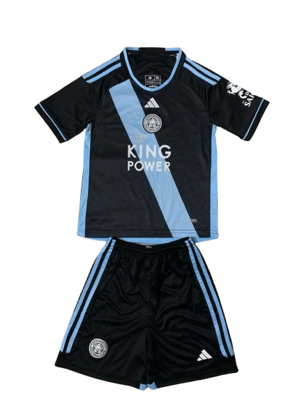 Kit Infantil Leicester Preto II 2023/24 Unissex