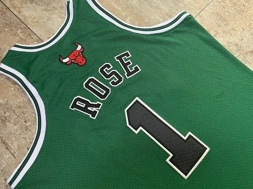 Regata NBA Mitchell & Ness Bulls 2008/09 Verde Rose #1 Regata NBA Mitchell & Ness Bulls 2008/09 Verde Rose #1