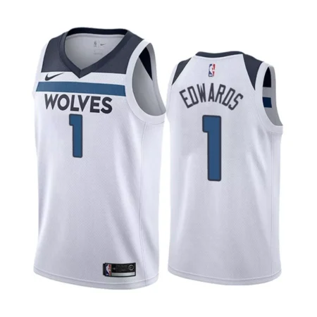 Regata NBA Swingman - Minnesota Timberwolves Branca - Edwardss #1
