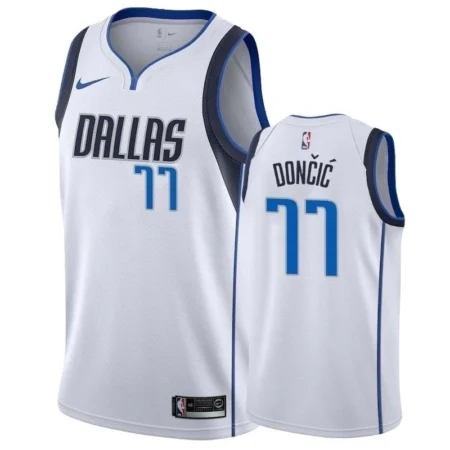 Regata NBA Dallas Mavericks City Edição Branca Doncic #77