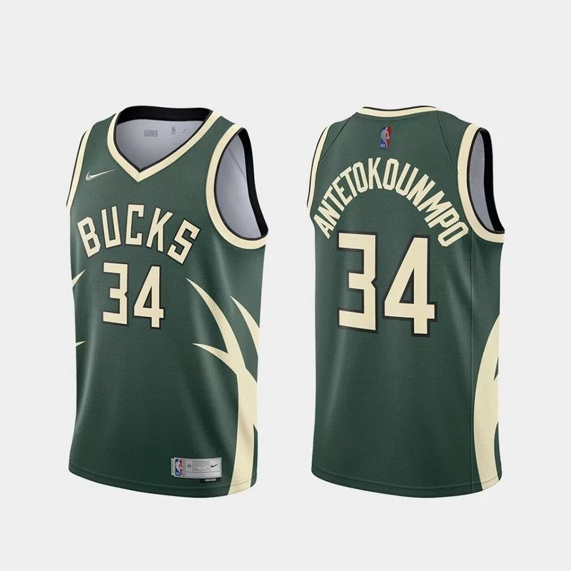 Regata NBA Milwaukee Bucks - Earned Edition 20-21 - Antetokounmpo #34 Regata NBA Milwaukee Bucks - Earned Edition 20-21 - Antetokounmpo #34