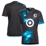 Camisa Titular Minnesota United Preta/Azul Celeste 2024/25 Masculina