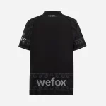 Camisa Quatro do Milan Preta Gola Polo 2024 Jogador Masculina