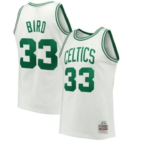 Regata NBA Mitchell & Ness Boston Celtics 1985/1886 Branca - Bird #33