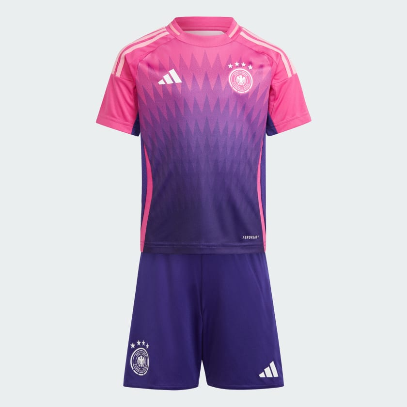 Kit Infantil Alemanha Away Rosa II 2024/25 Unissex Kit Infantil Alemanha Away Rosa II 2024/25 Unissex
