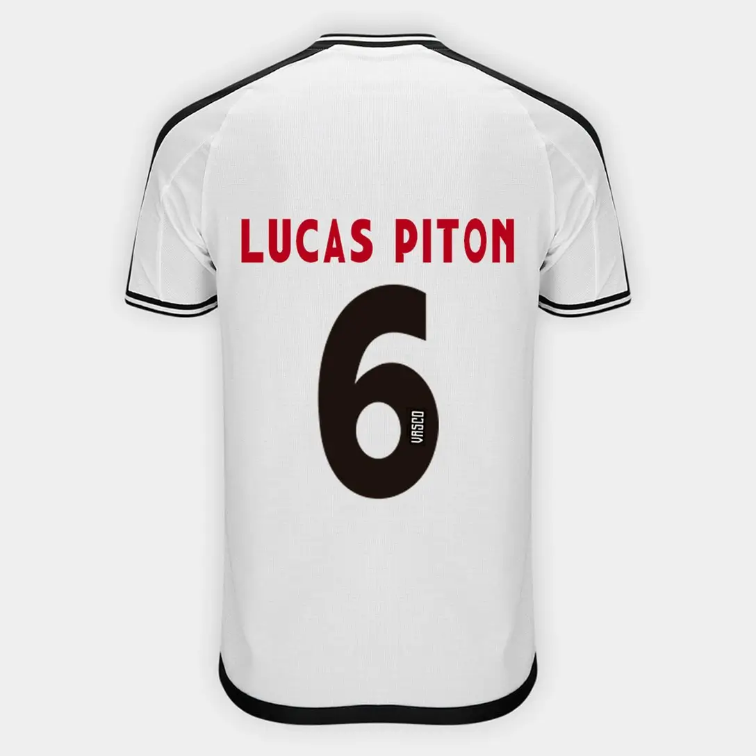 Camisa Do Vasco Branca II LUCAS PITON #6 2024/25 Masculina Camisa Do Vasco Branca II LUCAS PITON #6 2024/25 Masculina