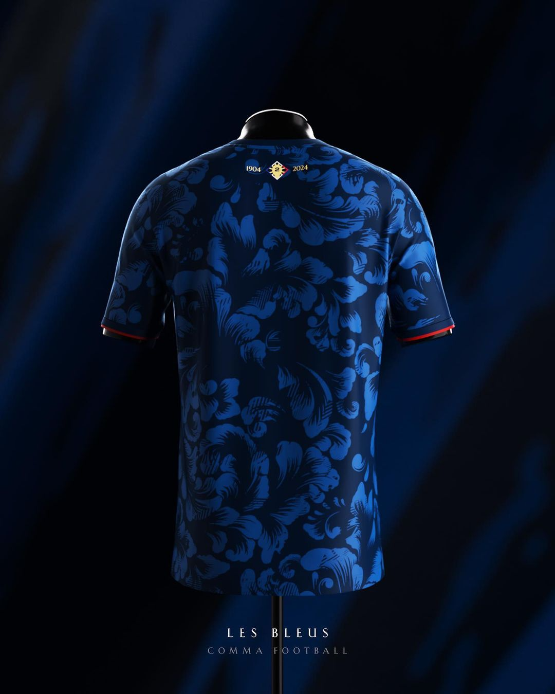 Camisa França Les Bleus Azul Commafootball 2023/24 Camisa França Les Bleus Azul Commafootball 2023/24