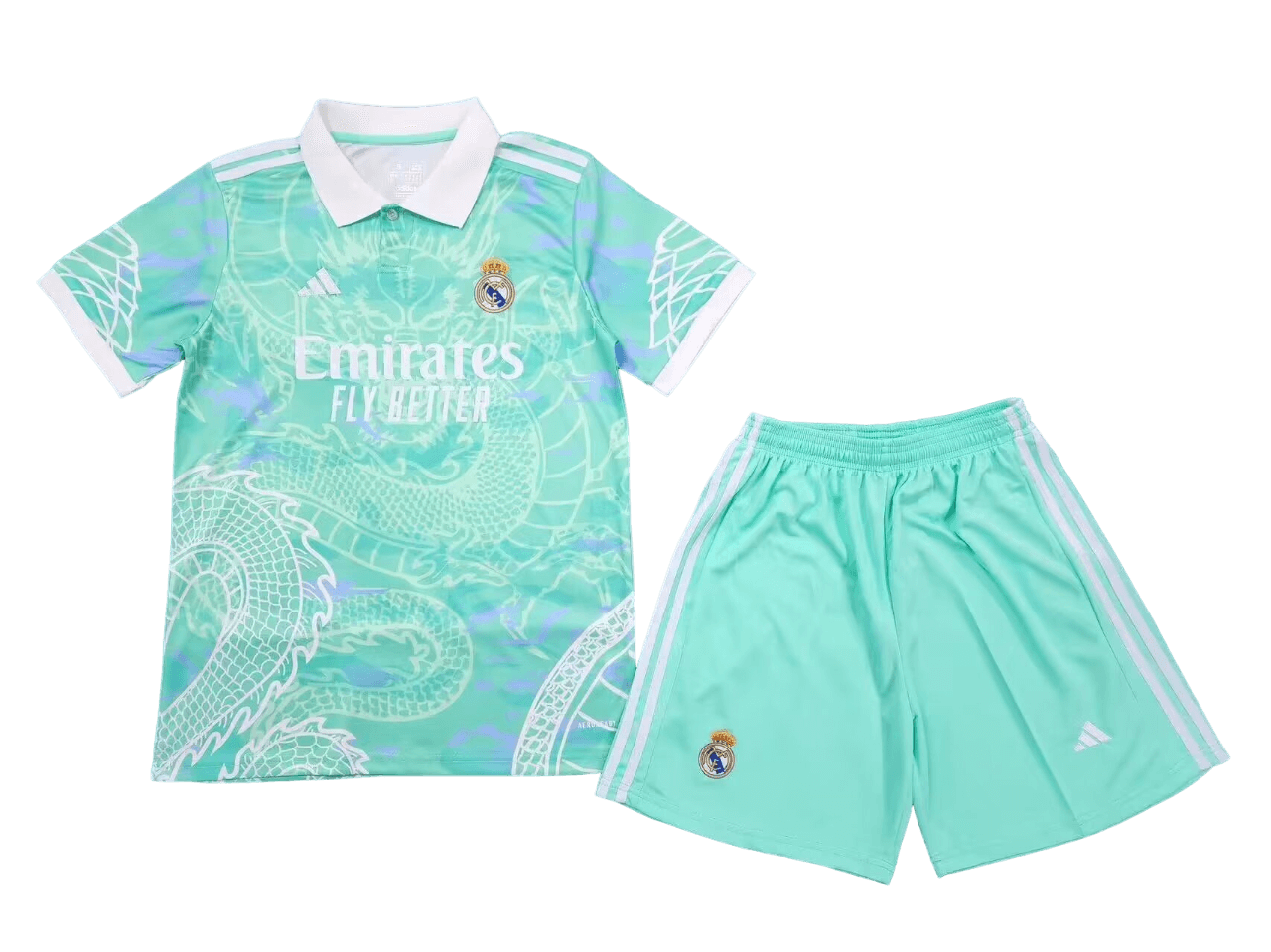 Kit Infantil Real Madrid Dragão Especial Azul 2024/25 Kit Infantil Real Madrid Dragão Especial Azul 2024/25