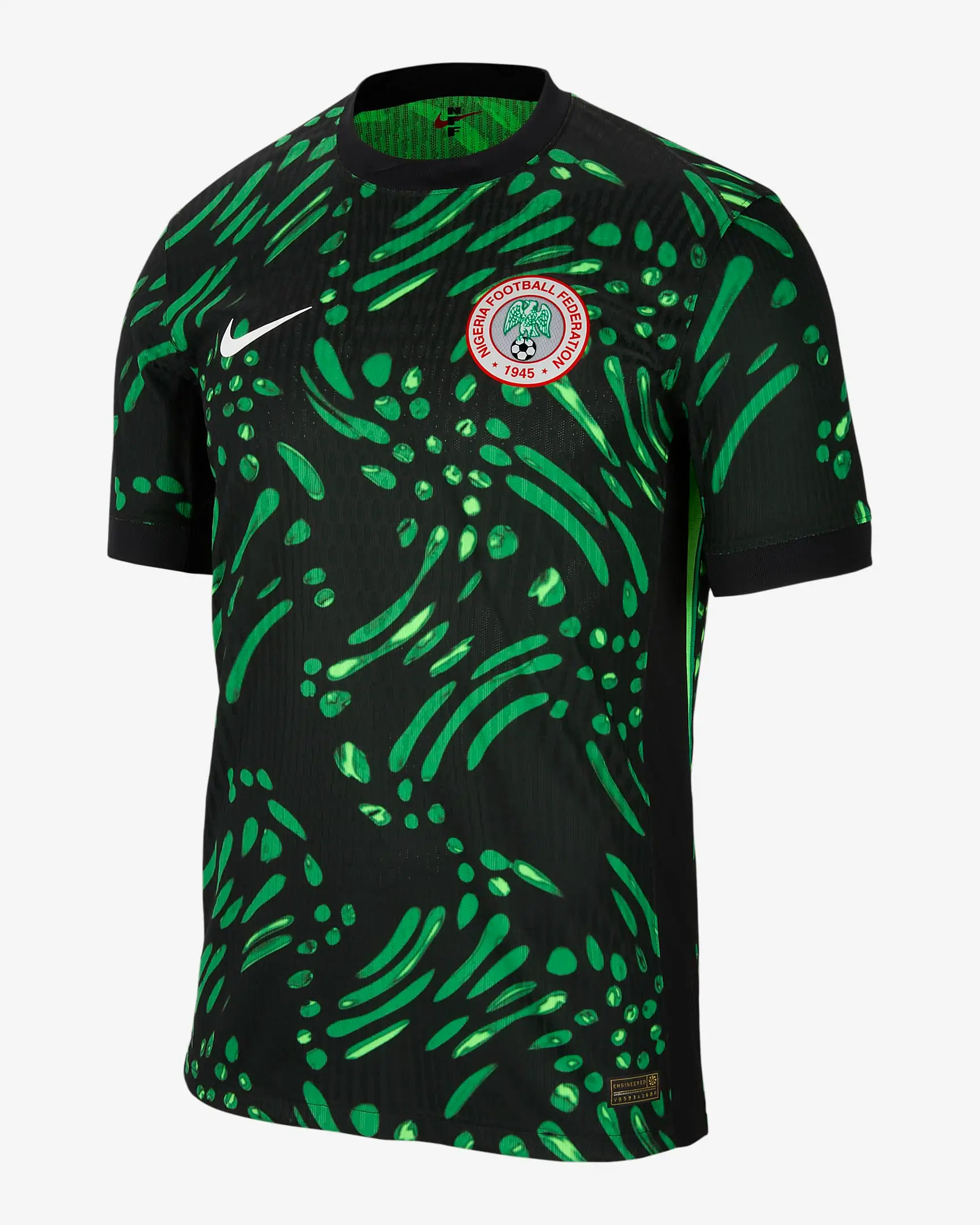 Camisa Nigéria II Preta/Verde Floresta 2024/25 Versão Jogador Camisa Nigéria II Preta/Verde Floresta 2024/25 Versão Jogador