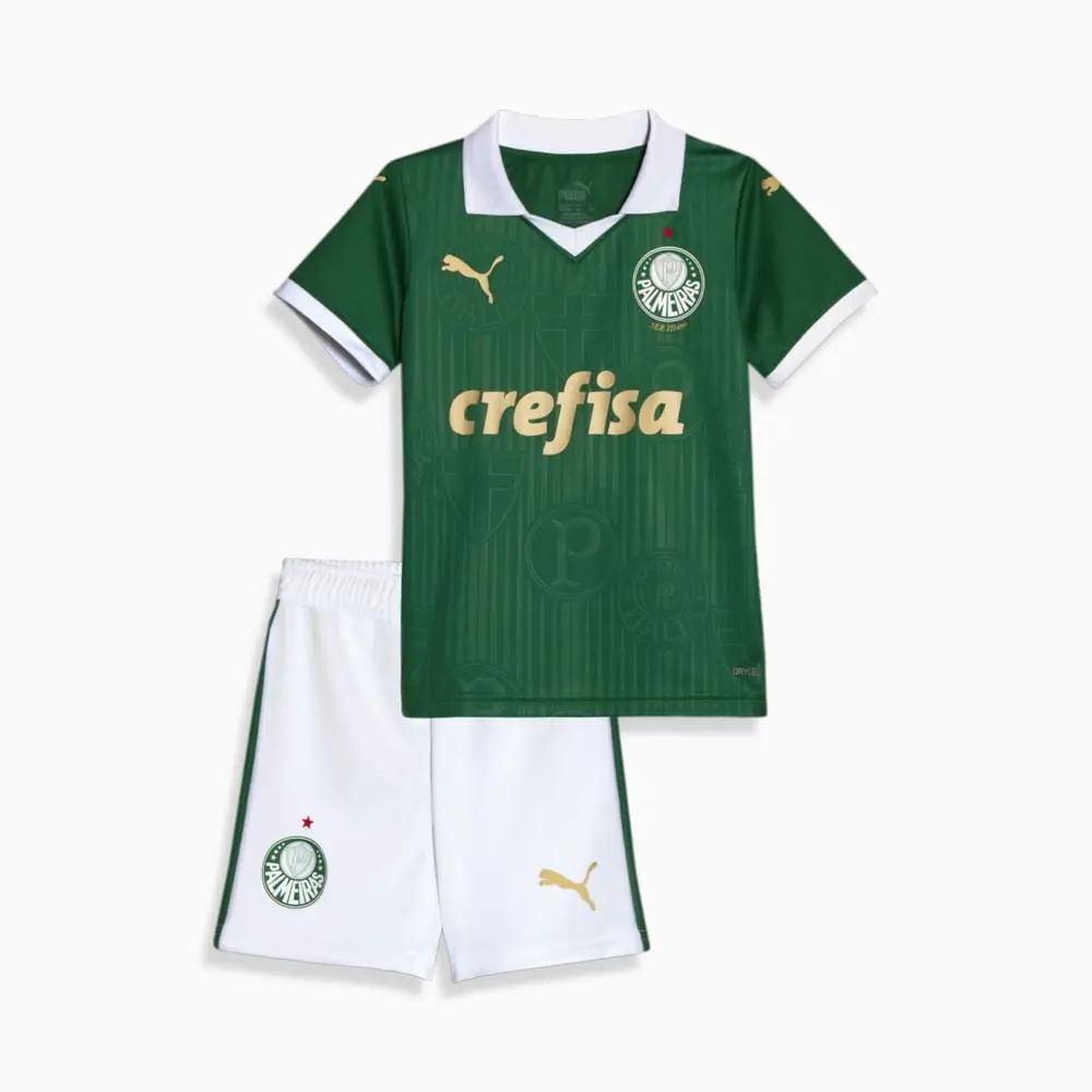 Kit Infantil Palmeiras I Verde Home 2024/25 Unissex Kit Infantil Palmeiras I Verde Home 2024/25 Unissex