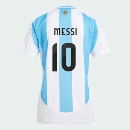 Camisa Argentina I Home Branca Messi #10 2024/25 Feminina