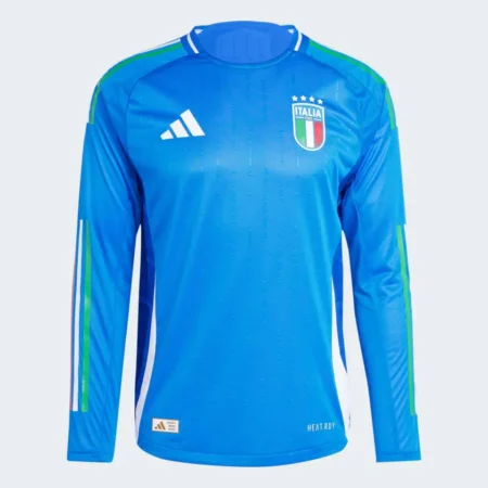 Camisa Itália Azul Home I Manga Longa 2024/25 Jogador