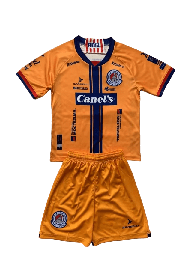 Kit Infantil Atlético San Luis Laranja 2024/25 Unissex Kit Infantil Atlético San Luis Laranja 2024/25 Unissex