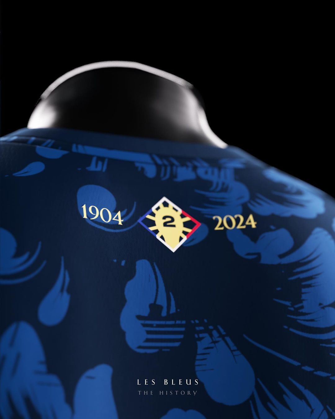 Camisa França Les Bleus Azul Commafootball 2023/24 Camisa França Les Bleus Azul Commafootball 2023/24