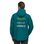 Jaqueta de Frio Aston Martin F1 Team Verde Com Capuz