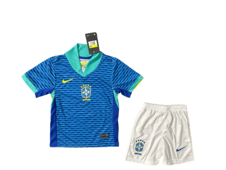 Kit Infantil do Brasil Azul Away II 2024/25 Unissex