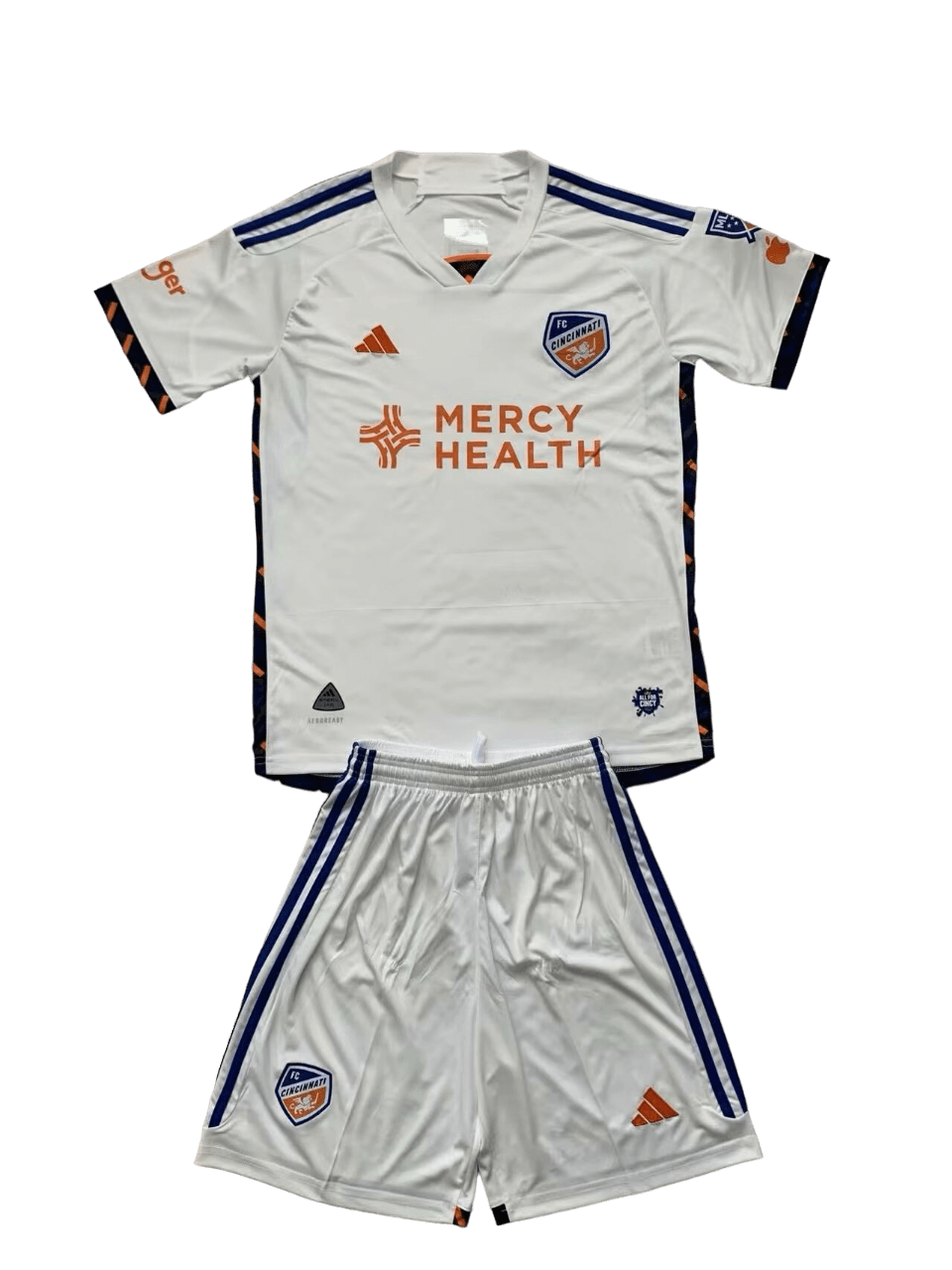 Kit Infantil Reserva FC Cincinnati Branca Away II 2024/25 Unissex Kit Infantil Reserva FC Cincinnati Branca Away II 2024/25 Unissex