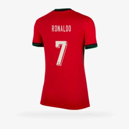 Camisa Portugal do Cristiano Ronaldo #7 Vermelha I 2024/25 Feminina