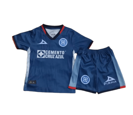 Kit Infantil Cruz Azul Home I Branca 2024/25 Unissex