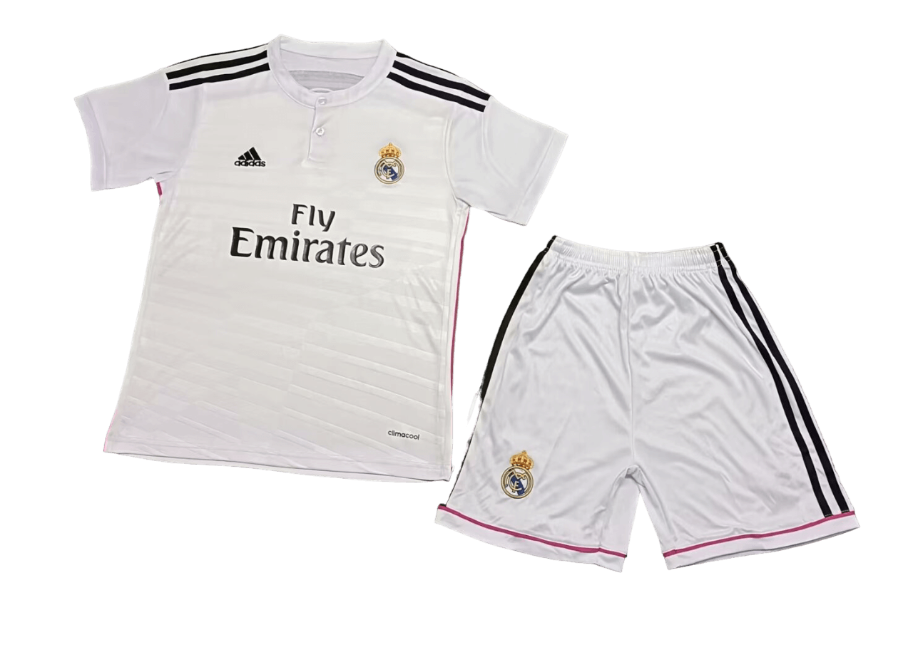 Kit Infantil Real Madrid II Branca 2014/15 Unissex Kit Infantil Real Madrid II Branca 2014/15 Unissex