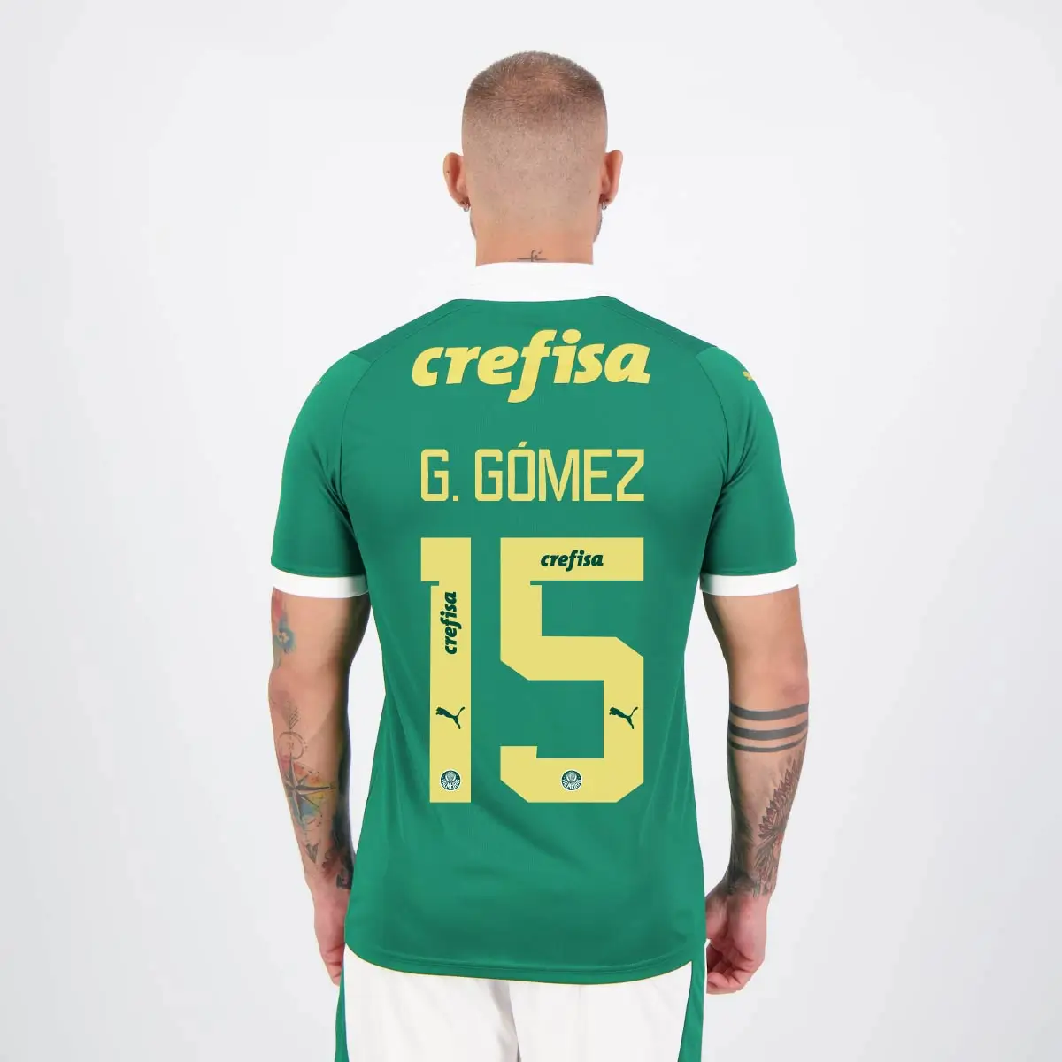 Camisa Palmeiras do G. Gómez #15 Verde I 2024/25 Masculina Camisa Palmeiras do G. Gómez #15 Verde I 2024/25 Masculina