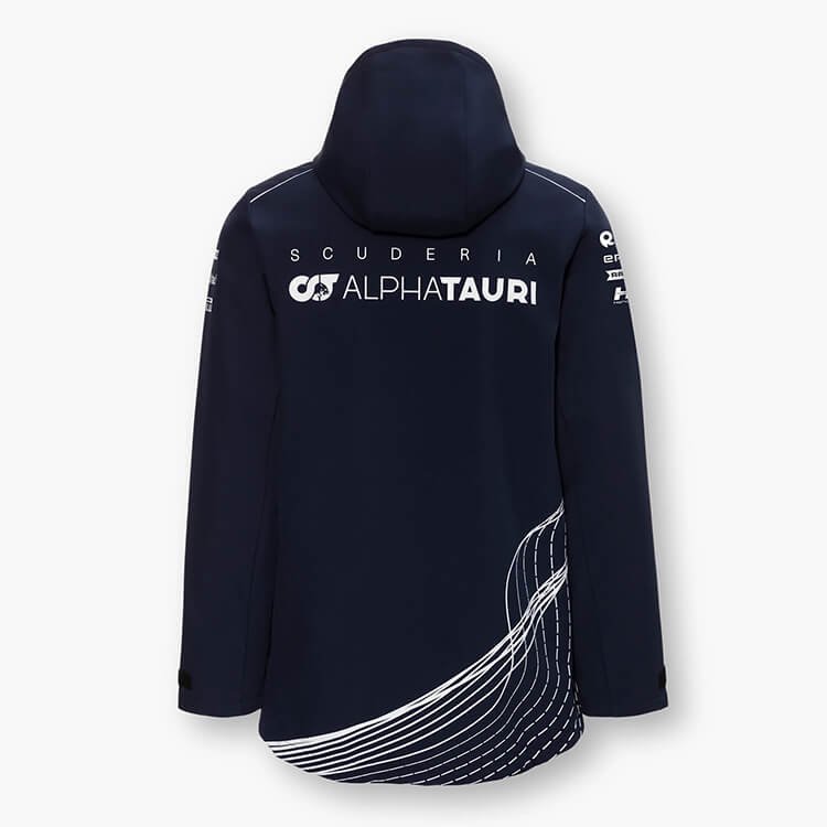 c18cca1f Jaqueta de Frio Scuderia AlphaTauri F1 Team Azul Escuro Com Zíper e Capuz