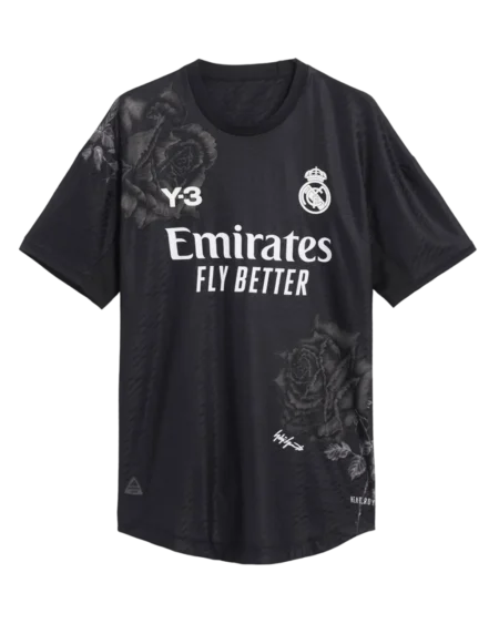 Camisa Quatro Real Madrid Y-3 Preta 2023/24 Masculina Jogador