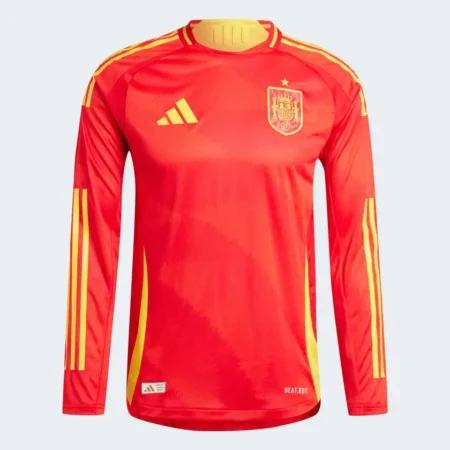 Camisa Espanha Vermelha I Home I Manga Longa 2024/25 Jogador