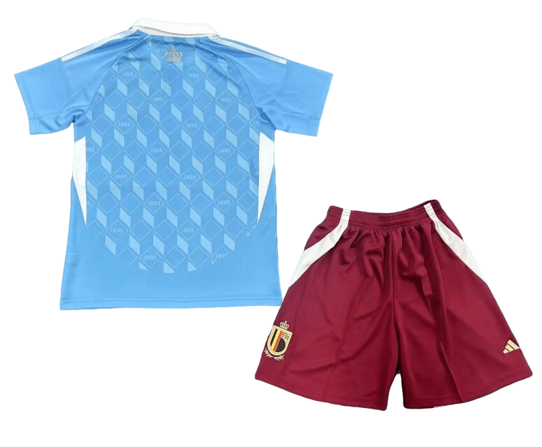 Kit Infantil da Bélgica Azul Away II 2024/25 Unissex Kit Infantil da Bélgica Azul Away II 2024/25 Unissex