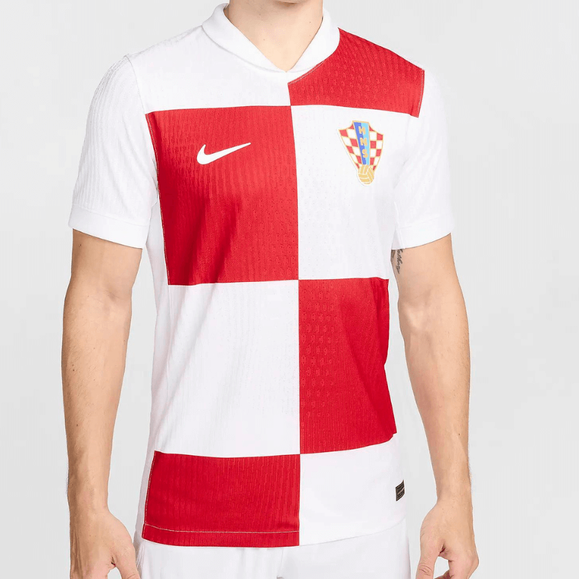 Camisa Croácia I Branca Home 2024/25 Versão Jogador Camisa Croácia I Branca Home 2024/25 Versão Jogador