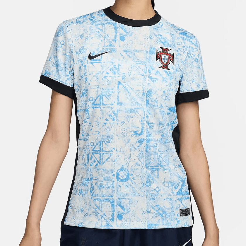 Camisa de Portugal II Away Azul/Branca 2024/25 Feminina Camisa de Portugal II Away Azul/Branca 2024/25 Feminina