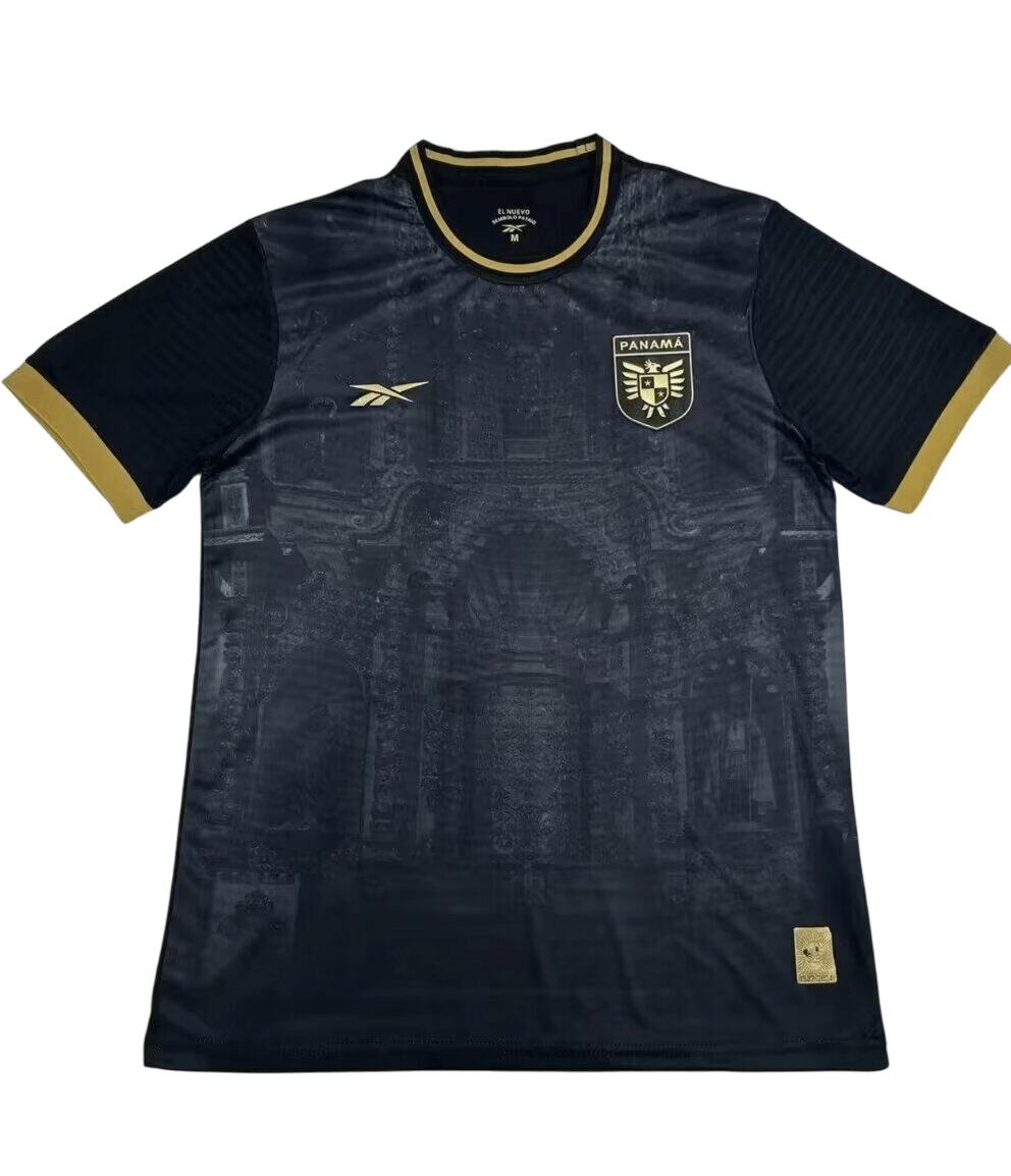 Camisa Panamá Preta com Dourado Homenagem 2024/25 Masculina Camisa Panamá Preta com Dourado Homenagem 2024/25 Masculina